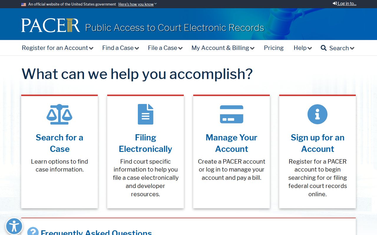 Claremont resident lookup federal PACER court records